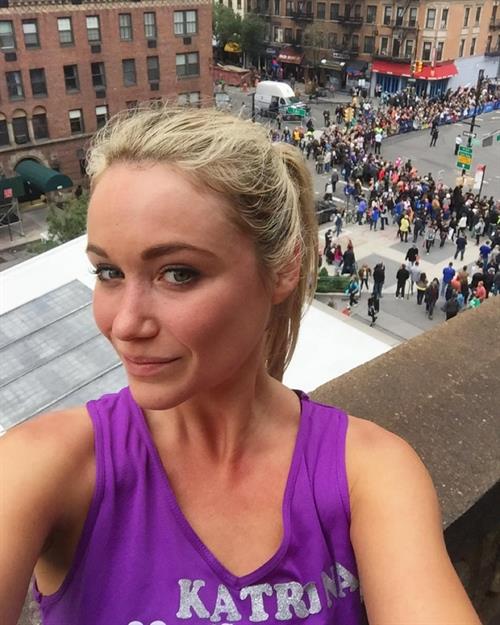 Katrina Bowden taking a selfie