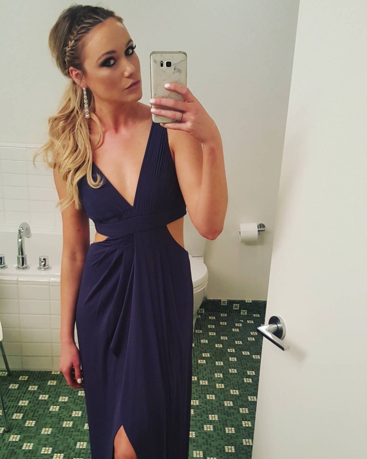 Katrina Bowden taking a selfie