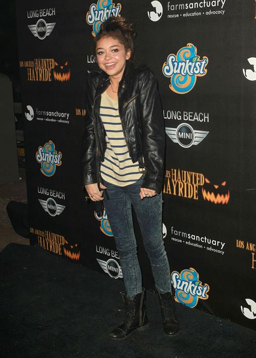 Sarah Hyland 4th annual Haunted Hayride LA 10/7/12 