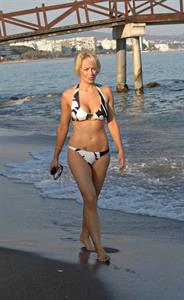 Gemma Garrett in a bikini