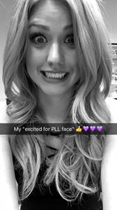 Katherine McNamara taking a selfie