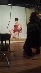 Susan Coffey in lingerie