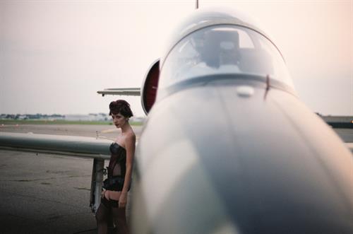 Susan Coffey in lingerie