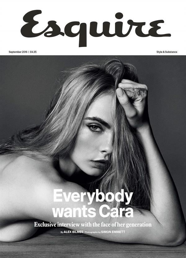 Cara Delevingne nude for Esquire September 2016