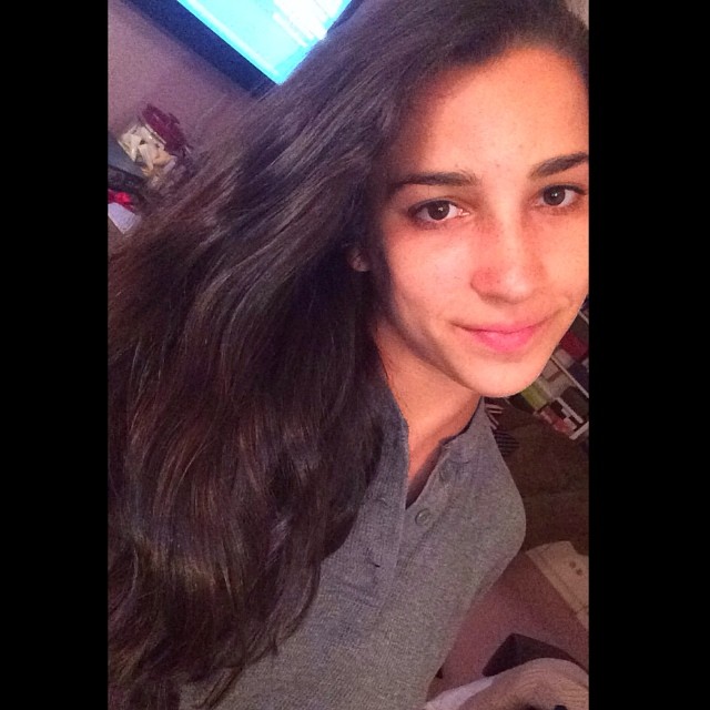 Aly Raisman taking a selfie