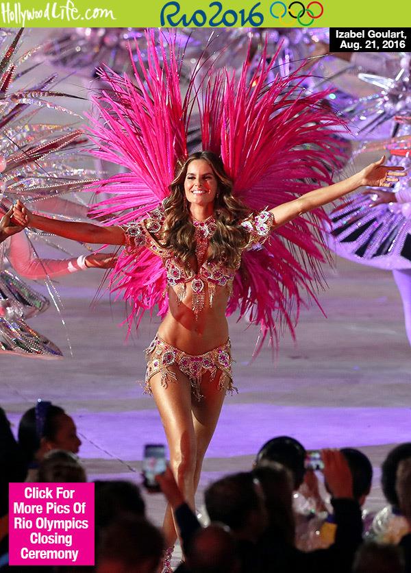 Supermodel Izabel Goulart in the Olympics Closing Ceremony: a stunner in Bejeweled Bikini