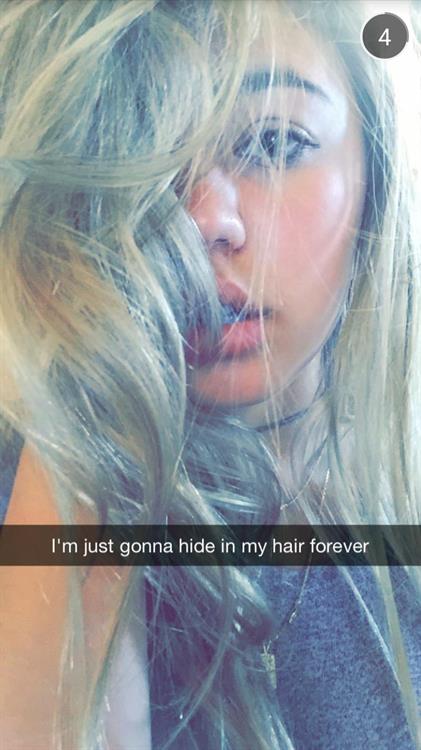 Lia Marie Johnson taking a selfie