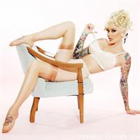 Sabina Kelley in lingerie