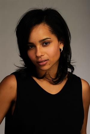 Zoe Kravitz in a black shirt 2010