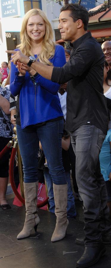 On  Extra  at The Grove in Los Angeles - January 5, 2012