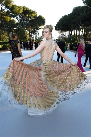 Elle Fanning showing off pasties at amfAR’s 23rd Cinema Against AIDS Gala