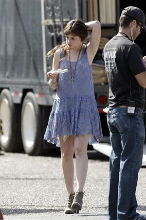 Alexis Bledel on the set of 'Remember Sunday' in New Orleans January 25, 2013
