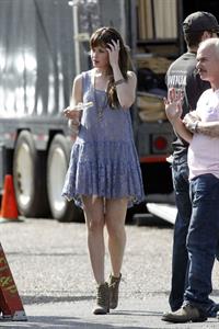 Alexis Bledel on the set of 'Remember Sunday' in New Orleans January 25, 2013