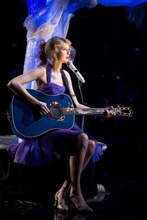 Taylor Swift and Selena Gomez performing at Madison Square Garden in New York, November 11, 2011 