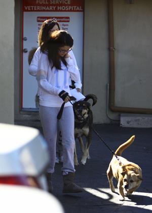 Selena Gomez taking her dogs to a Veterinary Clinic in Encino, November 24, 2012 