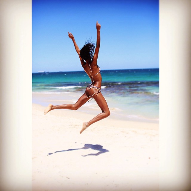 Ariela Oliveira in a bikini