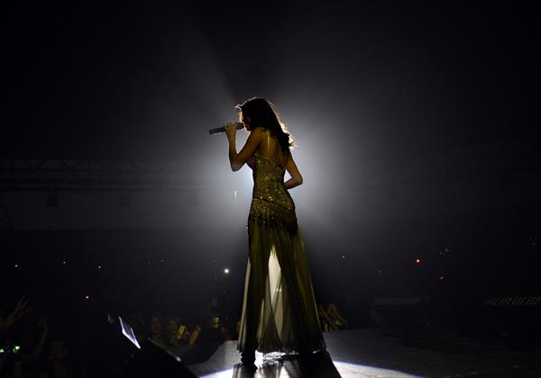 Selena Gomez performing at the Gexa Energy Pavillion in Dallas August 31, 2011 