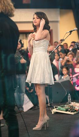 Selena Gomez on the Good Morning America show in New York City, February 11, 2010