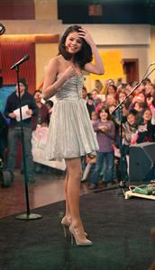 Selena Gomez on the Good Morning America show in New York City, February 11, 2010