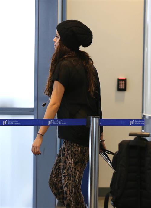 Selena Gomez at Los Angeles airport