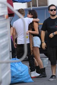 Selena Gomez - On the set of 'Feed the Dog' in Los Angeles Augusts 29, 2012