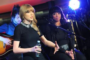 Taylor Swift performs at a private concert for NRJ on a barge on The Seine January 28, 2013 