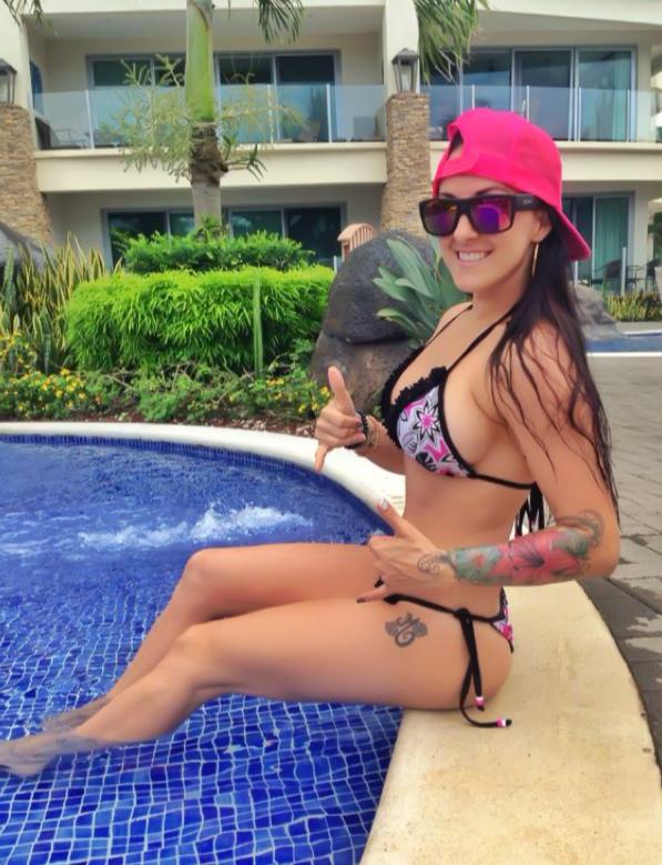 Marine Simoneau in a bikini