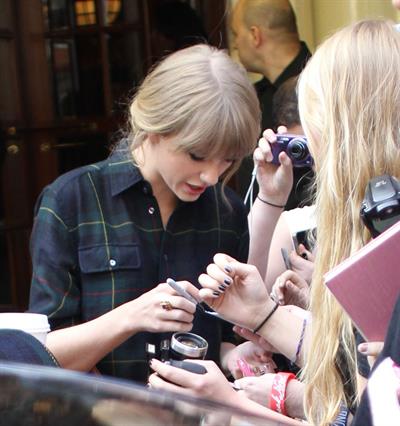Taylor Swift leaving her hotel in London 10/6/12