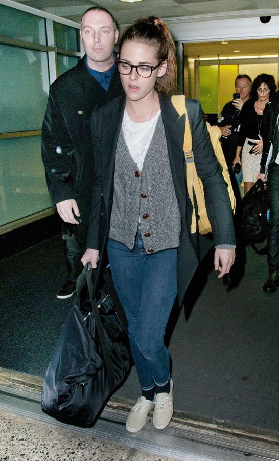 Kristen Stewart at JFK Airport in New York City 11/23/12 