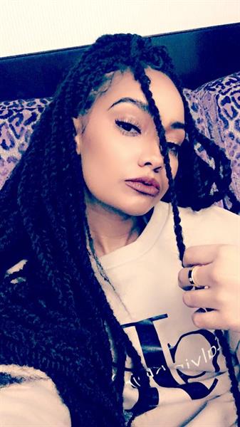 Leigh Anne Pinnock taking a selfie