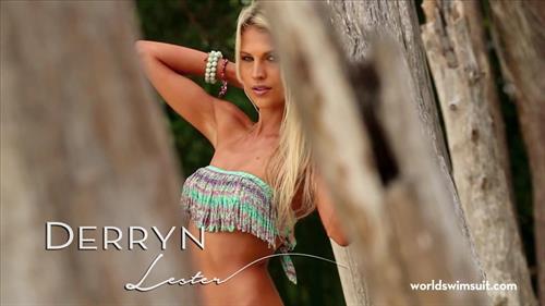 Derryn Lester in a bikini