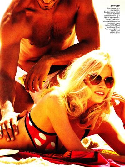 Lara Stone in a bikini