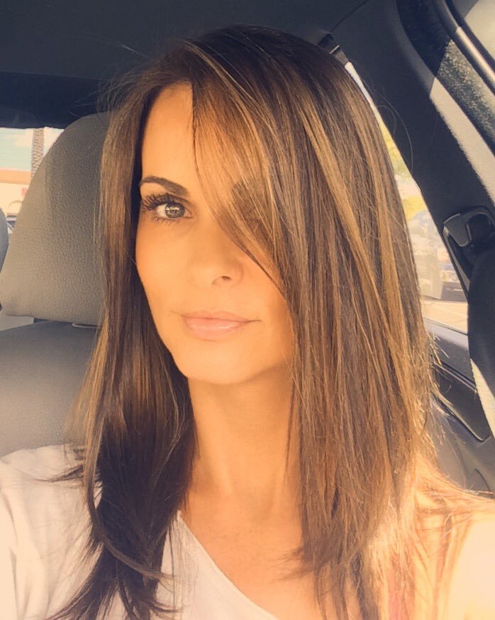 Karen McDougal taking a selfie