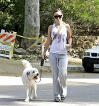 Olivia Wilde walking her dog in the Hollywood Hills on June 24, 2011