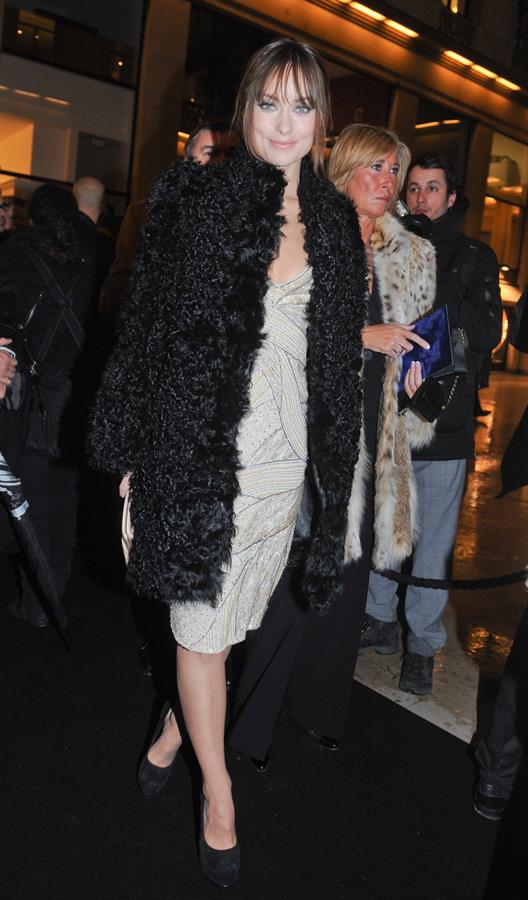 Olivia Wilde Giorgio Armani fashion show during Paris fashion week January 24, 2011 