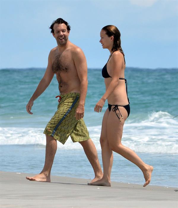 Olivia Wilde in a Bikini on the beach in Wilmington,North Carolina 8/22/12 