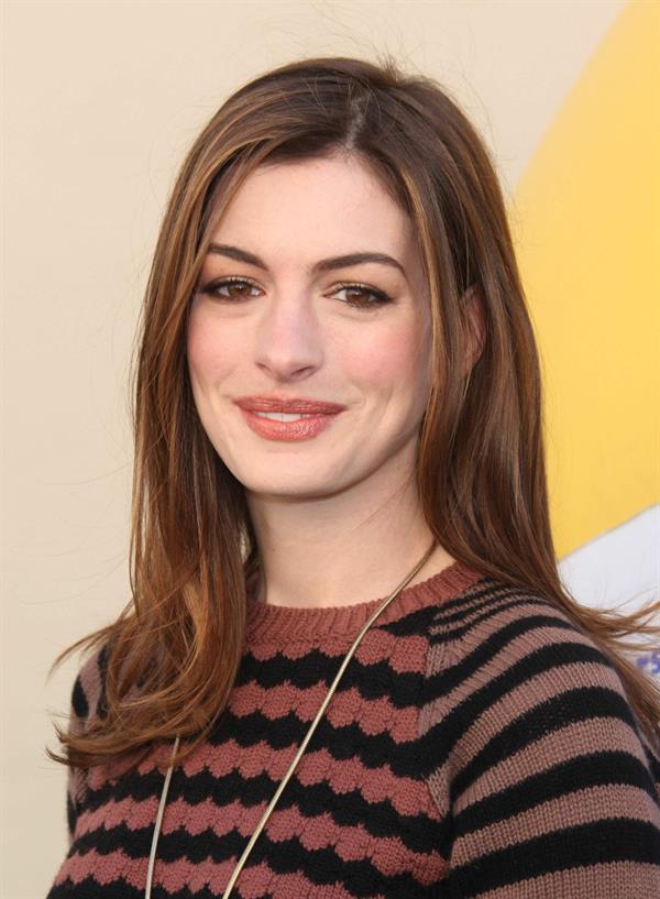 Anne Hathaway 20th Century Fox press day for Rio at Zanuck Theater January 28, 2011 