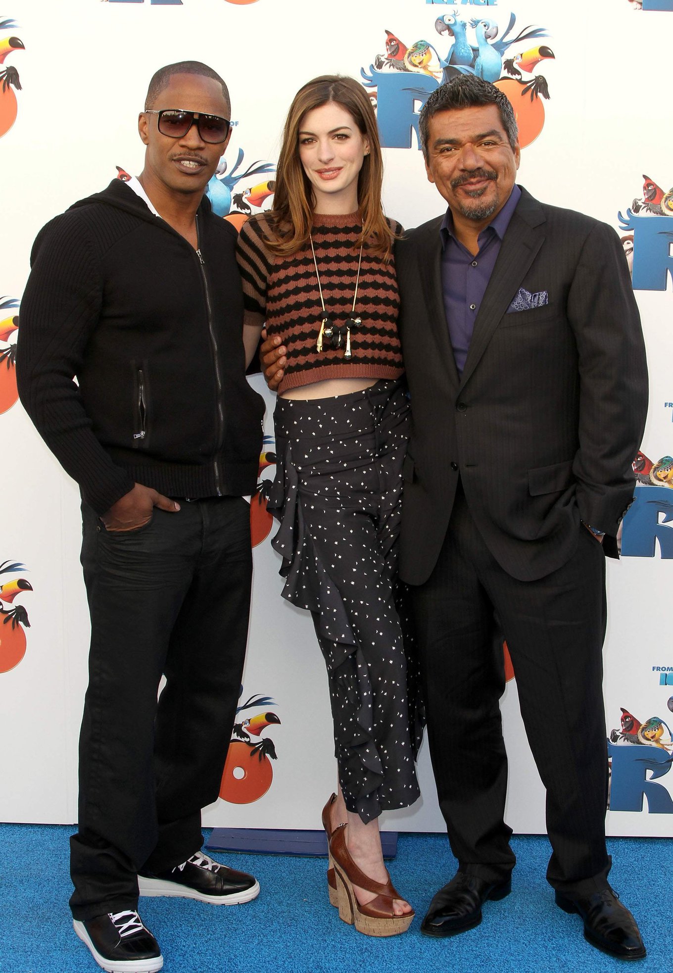 Anne Hathaway 20th Century Fox press day for Rio at Zanuck Theater January 28, 2011 