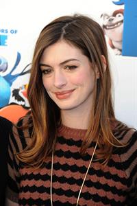 Anne Hathaway 20th Century Fox press day for Rio at Zanuck Theater January 28, 2011 