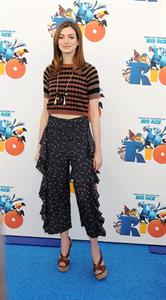 Anne Hathaway 20th Century Fox press day for Rio at Zanuck Theater January 28, 2011 