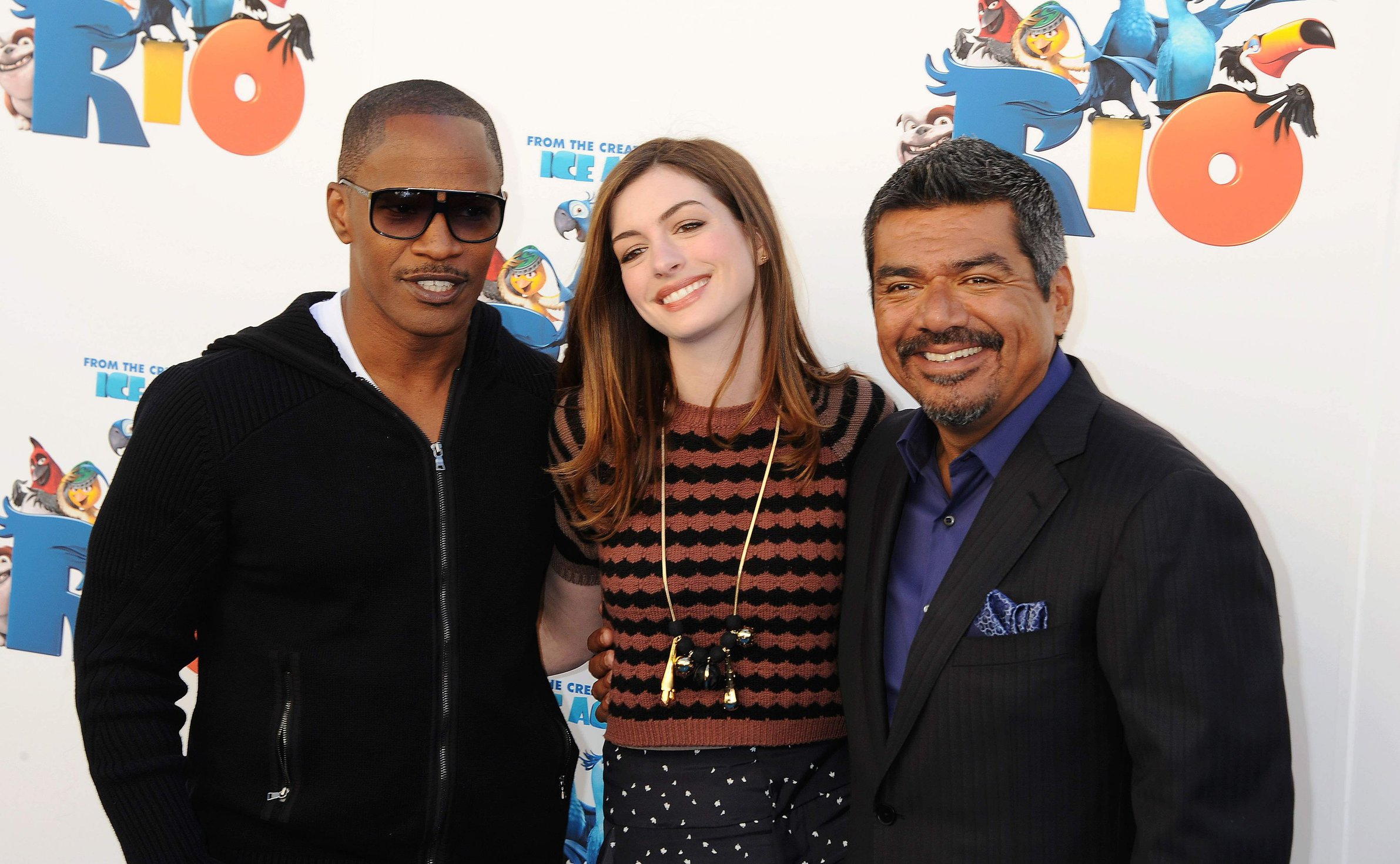 Anne Hathaway 20th Century Fox press day for Rio at Zanuck Theater January 28, 2011 