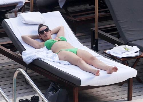 Kelly Brook bikini candids by the pool in Miami 2/1/13 