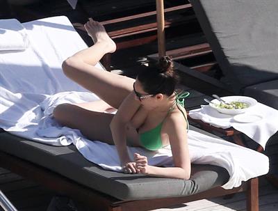 Kelly Brook bikini candids by the pool in Miami 2/1/13 