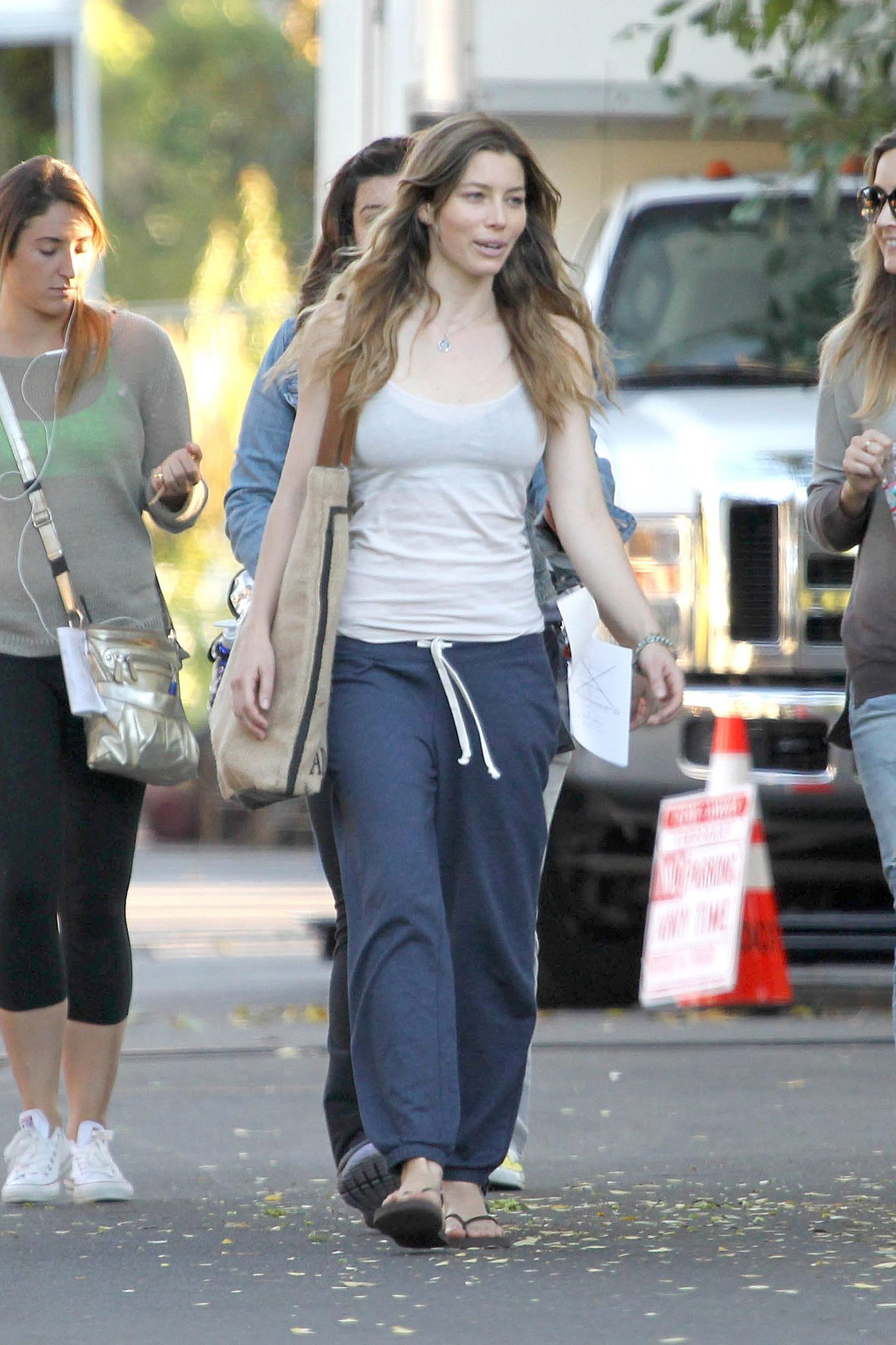 Jessica Biel – “Shiva and May” set candids, LA 10/17/13 