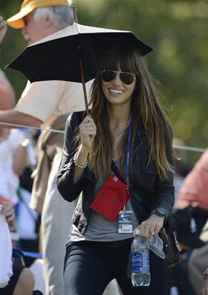 Jessica Biel  Scramble ehibition at Medinah Country Club - September 25, 2012 