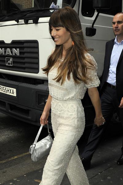 Jessica Biel - Kiss 100 Radio Station in London, August 16, 2012