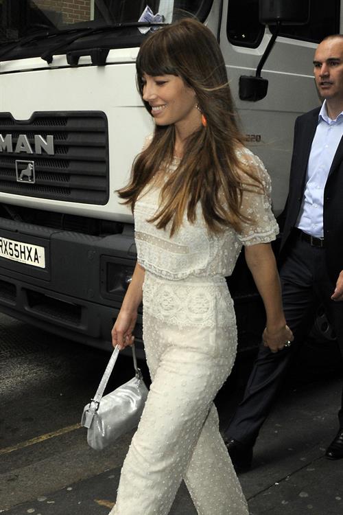 Jessica Biel - Kiss 100 Radio Station in London, August 16, 2012