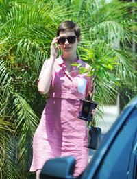 Anne Hathaway out about in Hollywood July 22, 2012 