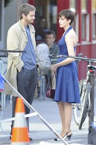 Anne Hathaway set of One Day in Paris August 31, 2013