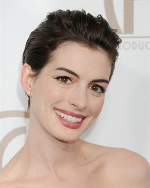 Anne Hathaway 24th Annual Producers Guild Awards at The Beverly Hilton Hotel in Beverly Hills January 26-2013 